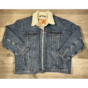 Levis Denim Jacket Sherpa Lined Mens 2XL New With Tags NWT
